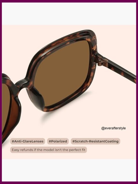 Metal Frame Polarized Sunglasses, Oversized Retro Aviator Style